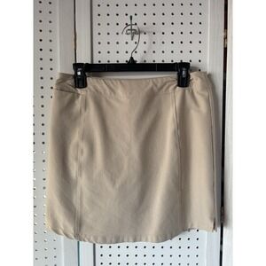 Adidas Women's Beige Skort Small Polyester Spandex Blend Golf Tennis Active
